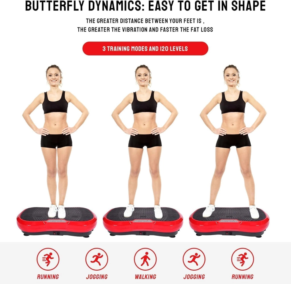 Pedana Vibrante,120 Livelli di Intensità,10 Programmi di Allenamento,Motore Silenzioso,Dispositivo Fitness Domestico,Allenamento Completo del Corpo,Massaggiatore con Telecomando,180 kg