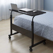Tavolo da laptop adattabile altezza - Tavolo da laptop portatile con ruote - Struttura in acciaio - MDF - Progettazione spaziale - 80,2 x 40 cm - Tavolo supplementare