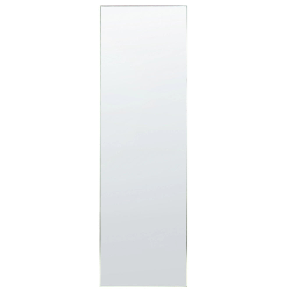Specchio da terra con cornice in alluminio argento 170 x 57 cm con supporto dal design moderno incorniciato a figura intera