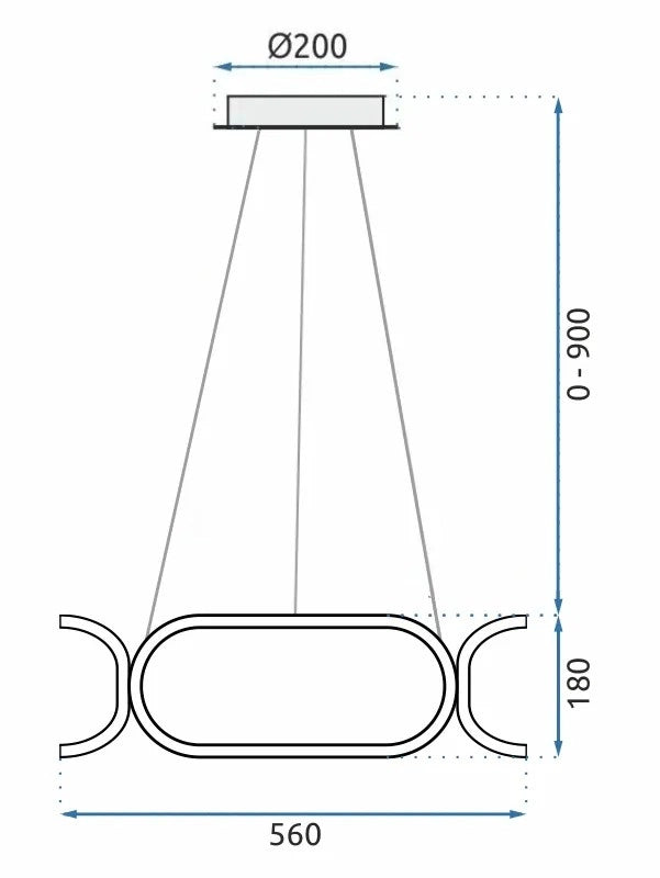 Lampada Da Soffitto Led App790-cp Trio Black