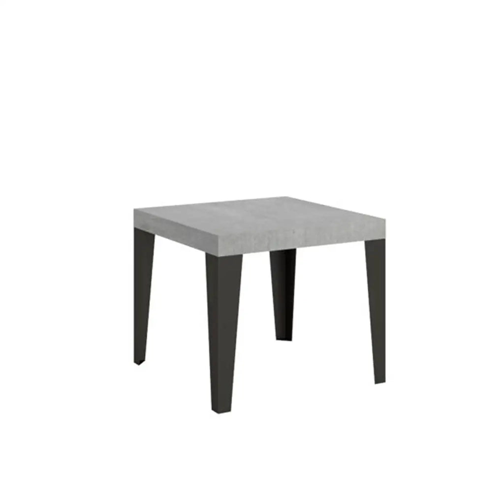 Tavolo allungabile 160/244x80 cm Flame colore cemento gambe antracite