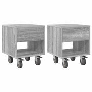 Set di 2 Comodini | Armadio da Notte | Mobiletto da notte Grigio Sonoma 40,5 x 40 x 48 cm