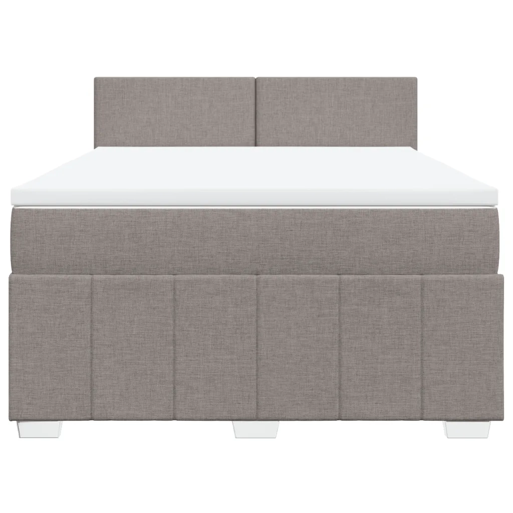 Giroletto a Molle con Materasso Tortora 140x200 cm in Tessuto 3287088