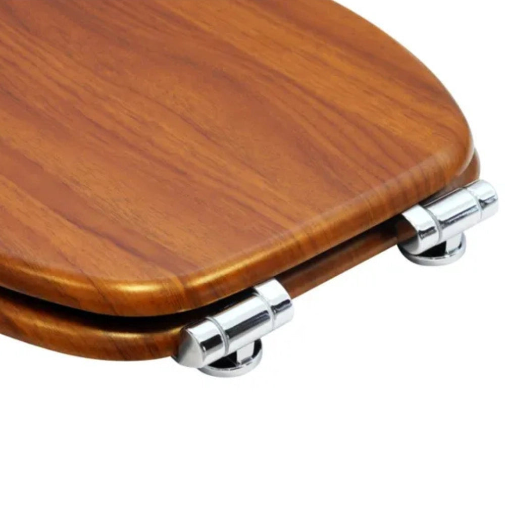 Coprivaso legno noce universale con cerniere regolabili