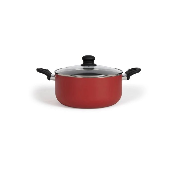 Forno olandese da 24 cm - LIVOO - MEP150R - Antiaderente senza PFOA né PFOS - Manici in silicone - Adatto a tutti i piani cottura, inclusa l'induzione