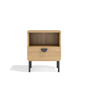 Comodino Herdasa 1 cassetto rovere dorato 55×40×34