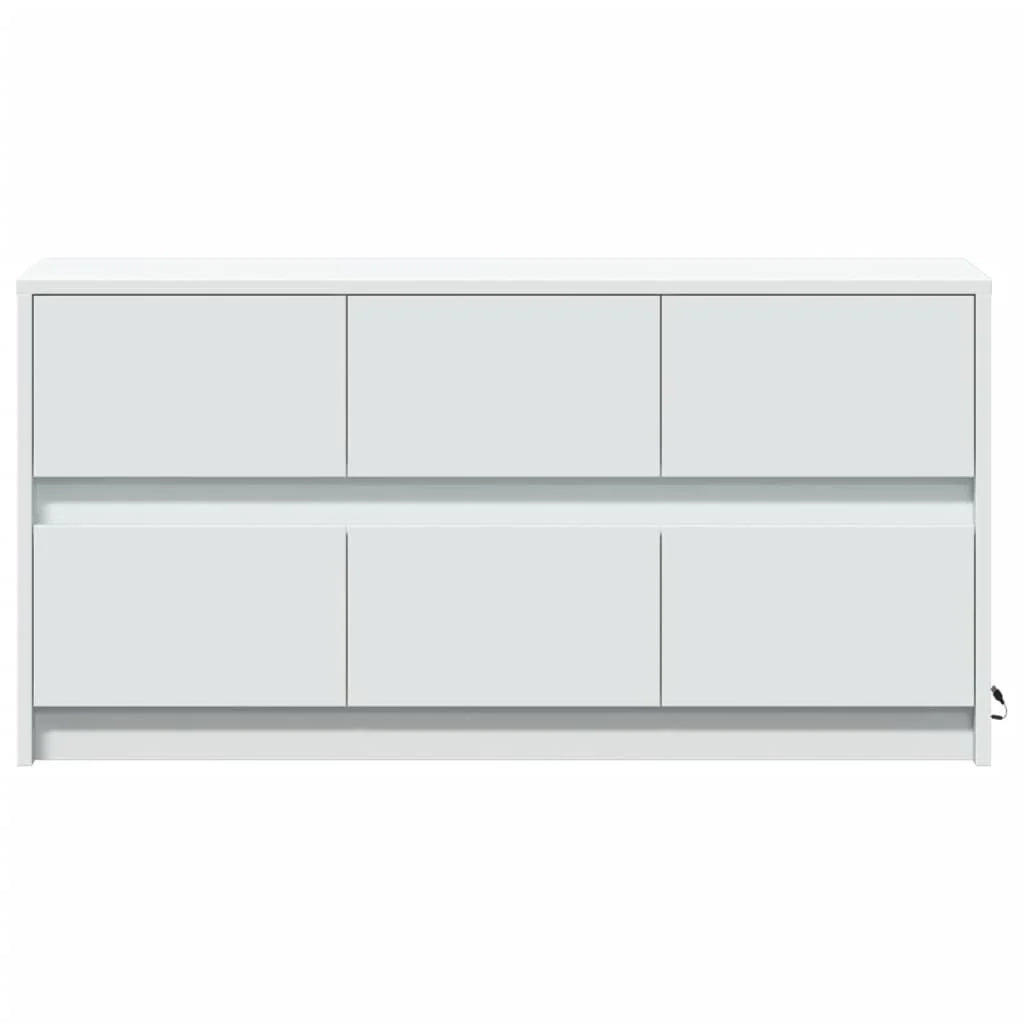 Mobile TV multimediale mensola TV credenza mobile TV per sala da pranzo soggiorno camera da letto con illuminazione a LED 100 x 34 x 50 cm legno ingegnerizzato bianco 02_0026429