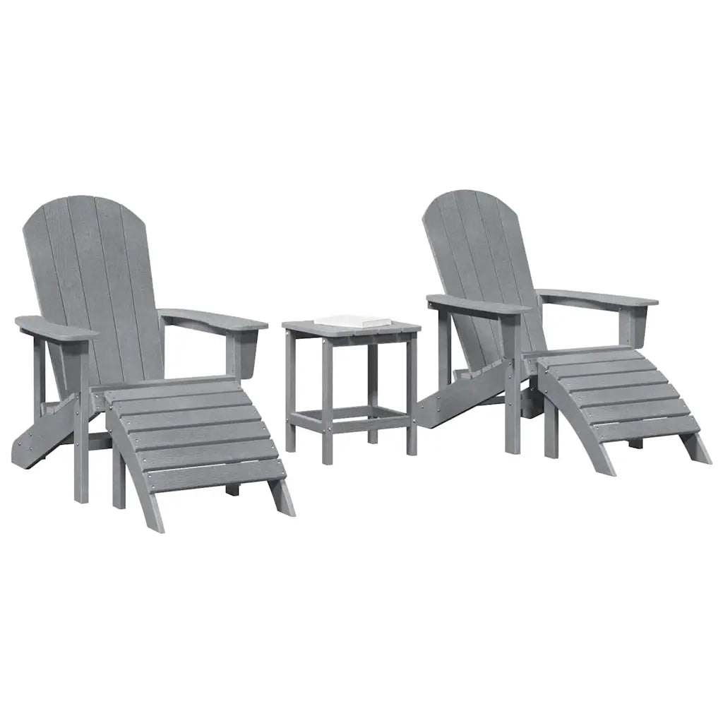 Sedia da Giardino 3 pcs Grigio chiaro Polietilene 3335849