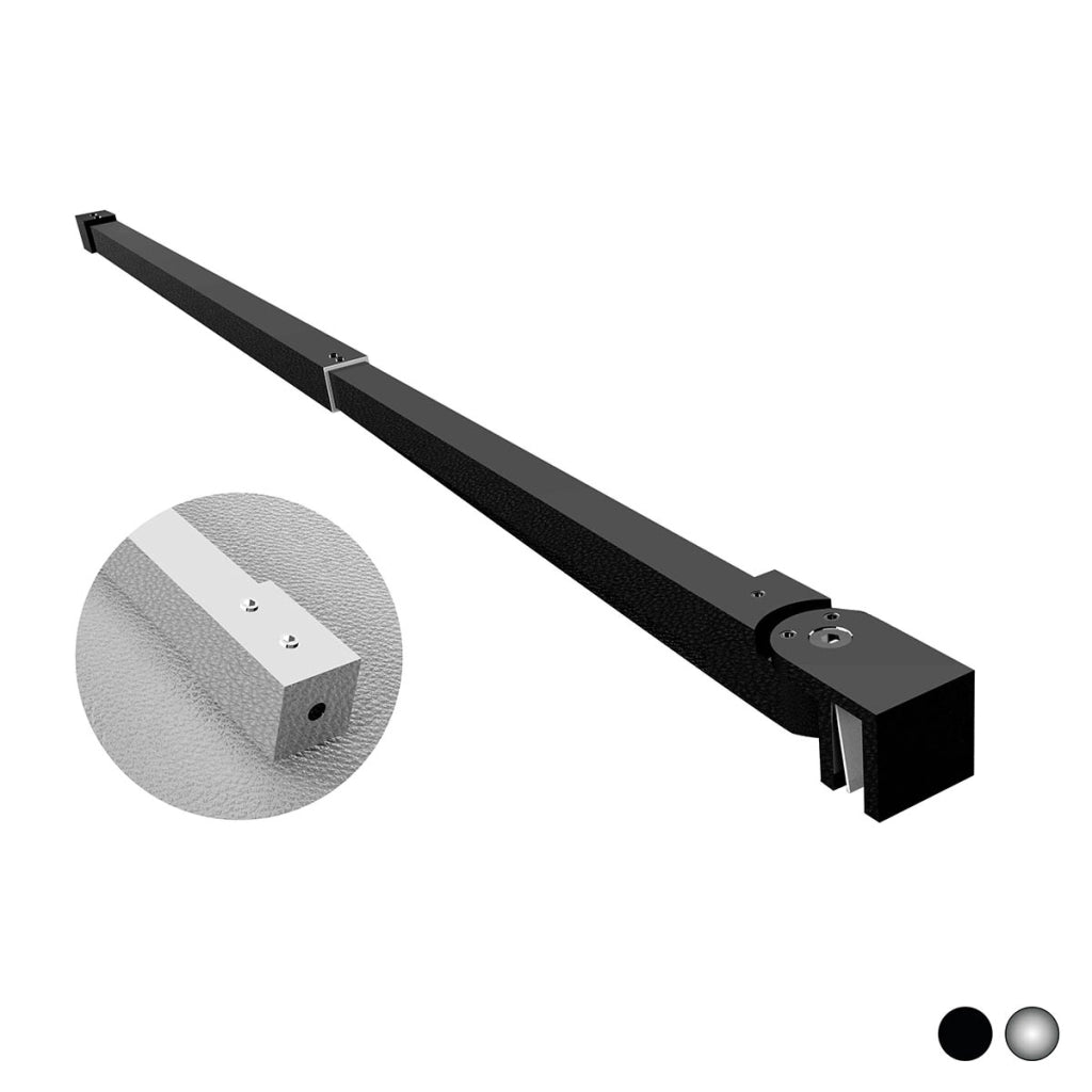 BRACCIO PER WALK IN QUADRO TELESCOPICO CON 1 TESTA SNODABILE- cm 70-100 Cromo- DHIMP- pezzi 1