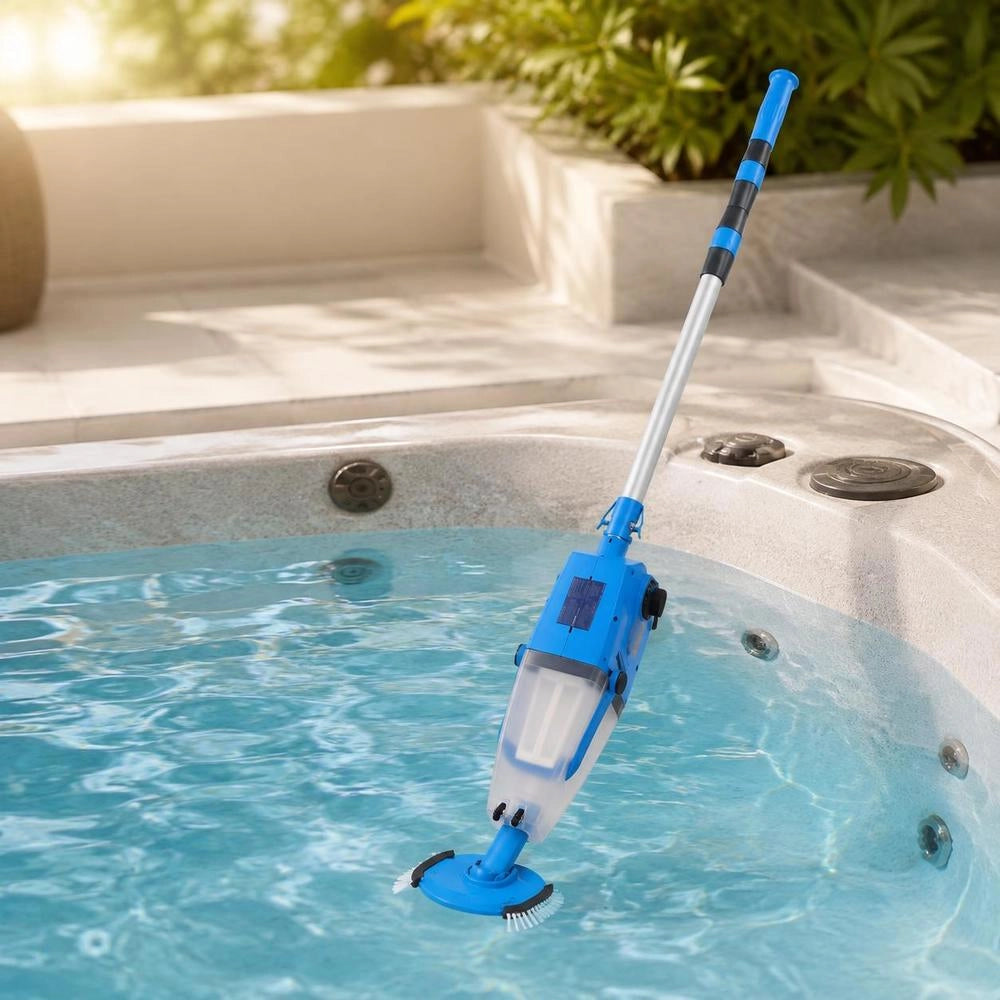 Cordless Handheld Pool Vacuum (100 L/min) For Hot Tubs With Extension Pole, Rechargeable Pool Cleaner, Runs For Up To 1 Hour, For Above-ground/in-ground Pool Spas