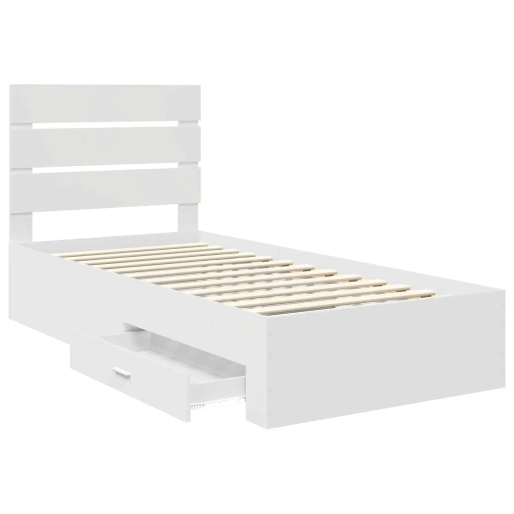 Struttura del letto Bianco 90 x 190 cm Legno multistrato