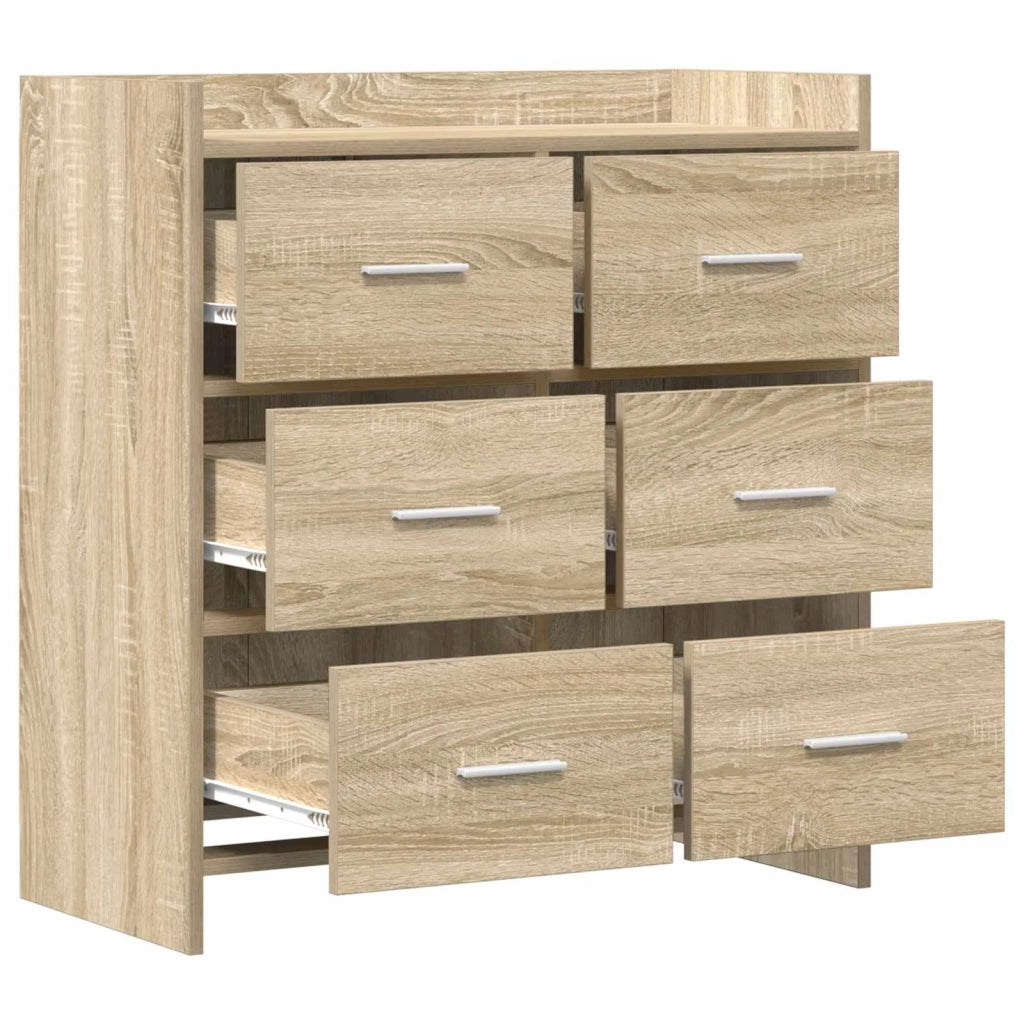 Credenza Rovere Sonoma 75 x 33 x 80 cm Legno ingegnerizzato 8011101