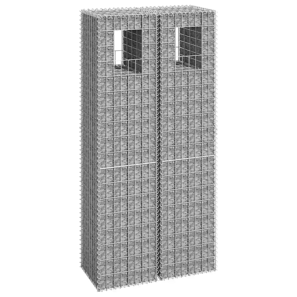 Cesti a Gabbione a Torre 2 pz 40x40x180 cm in Ferro cod mxl 69846
