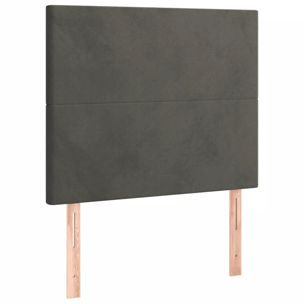 Giroletto a Molle con Materasso-Struttura Letto Grigio Scuro 90x190 cm Velluto 658245