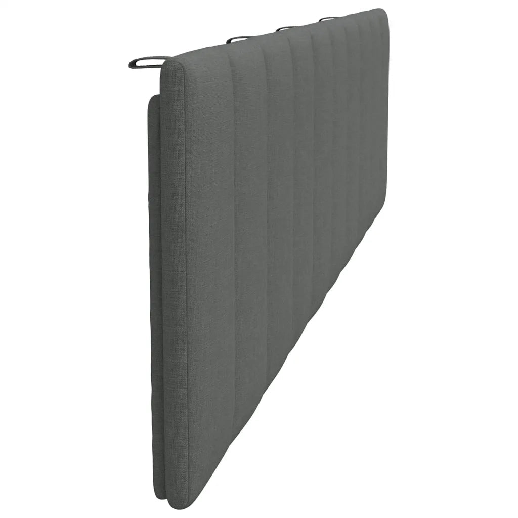 Cuscino Testiera-Cuscino per Testiera Hanko Grigio Scuro 200 cm in Tessuto