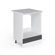 Vicco Base universale Antracite lucido 60 cm con ampia nicchia, con piano di lavoro