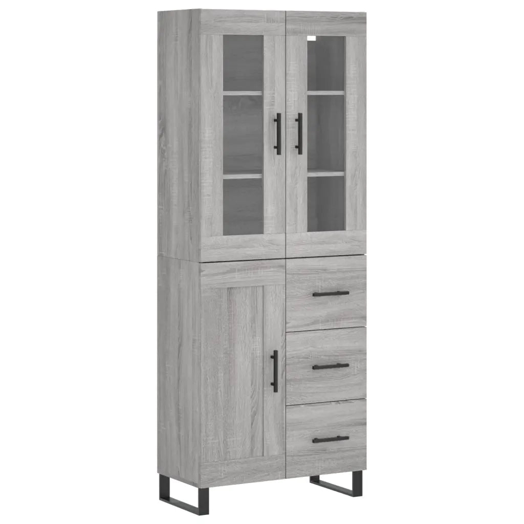 Credenza | Madia | Buffet da pranzo | Armadio da pranzo Grigio Sonoma 69,5x34x180 cm in Legno Multistrato