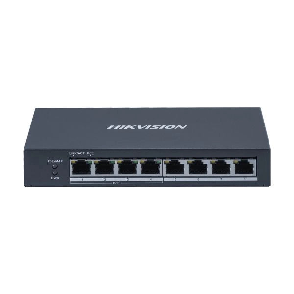 Switch hikvision 10/100/1000 8p di cui 4*poe max 30w tot.steel c - DS-3E0508P-O