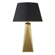 Lampada Da Scrivania Contemporanea Maldon Acciaio Nero Tessuto Oro 1 Luce E27