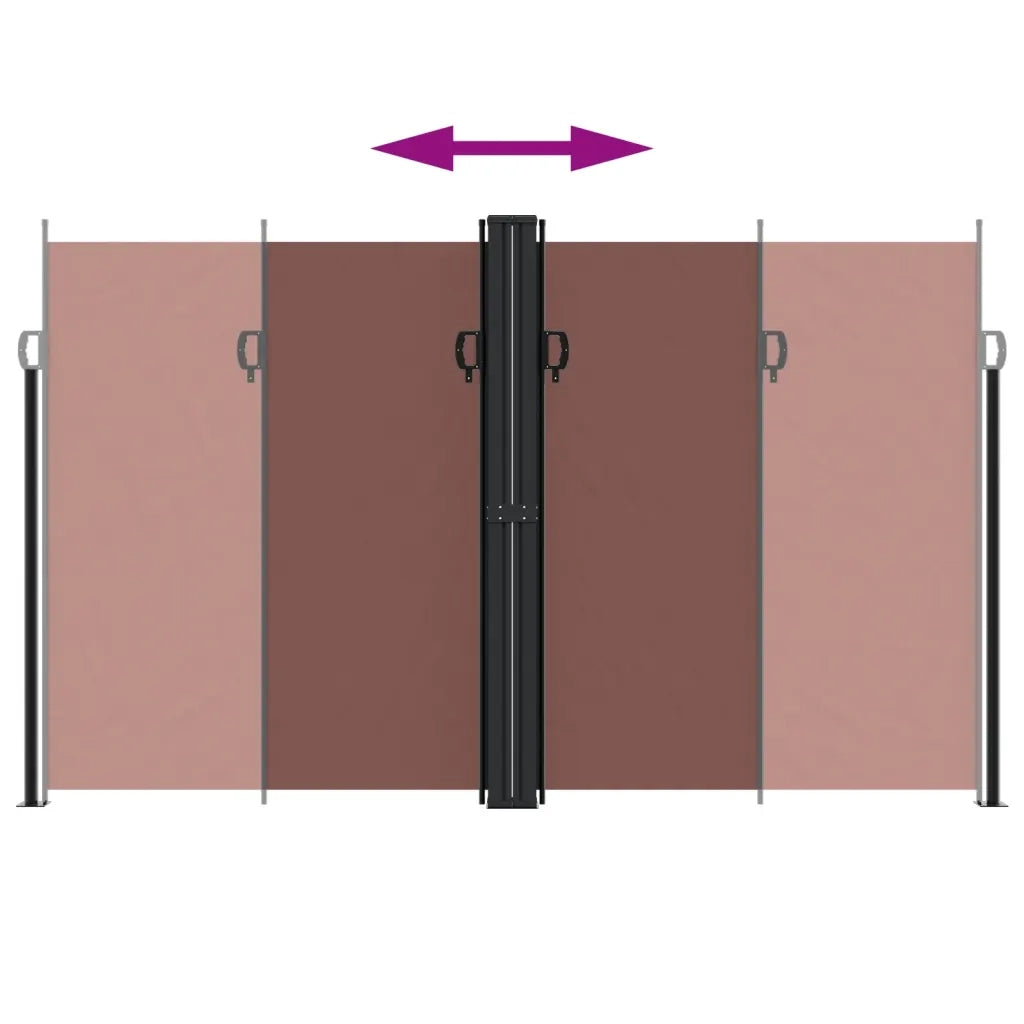 Tenda da Sole Laterale Retrattile Marrone 200x1200 cm