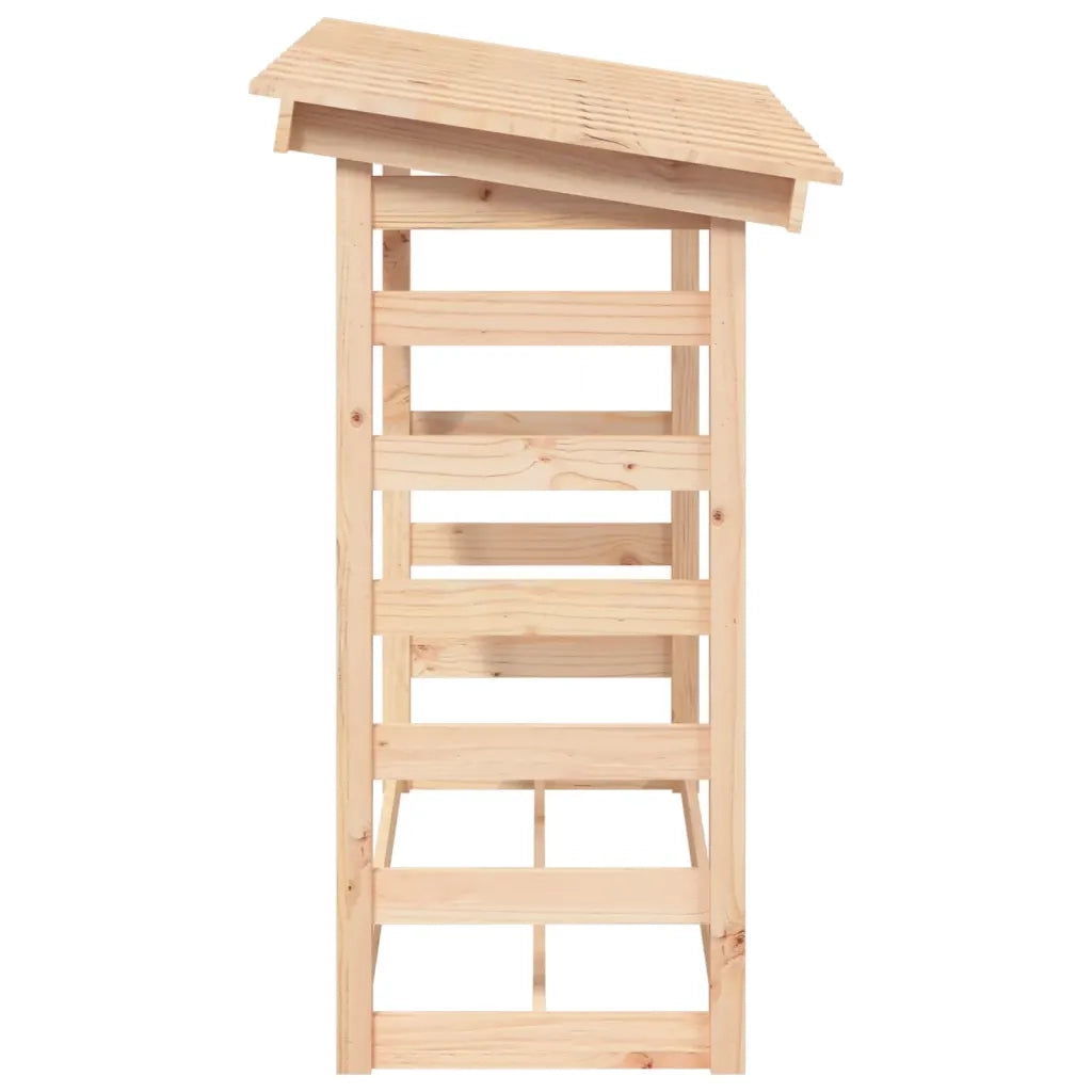 Portalegna-Scaffale per Legna 108x64,5x110 cm in Legno Massello di Pino