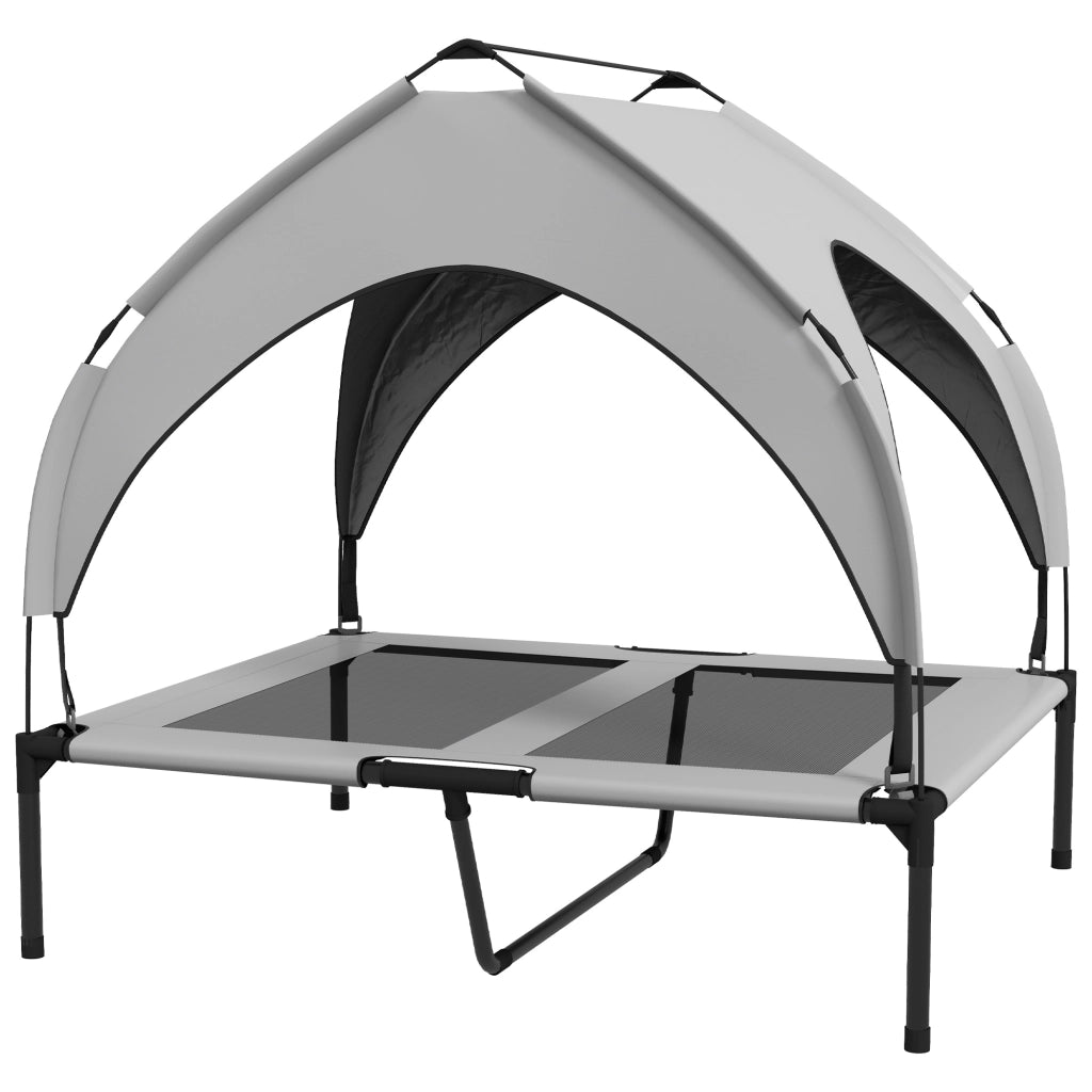 Cuccia per Cane con Tetto ¨C zephmum ¨C Grigio Chiaro 91x76x89 cm