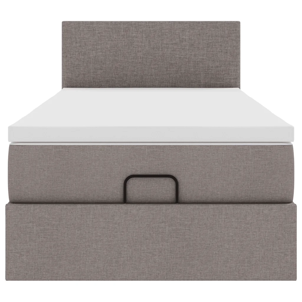 Pouf Letto con Materasso Tortora 100x200 cm in Tessuto