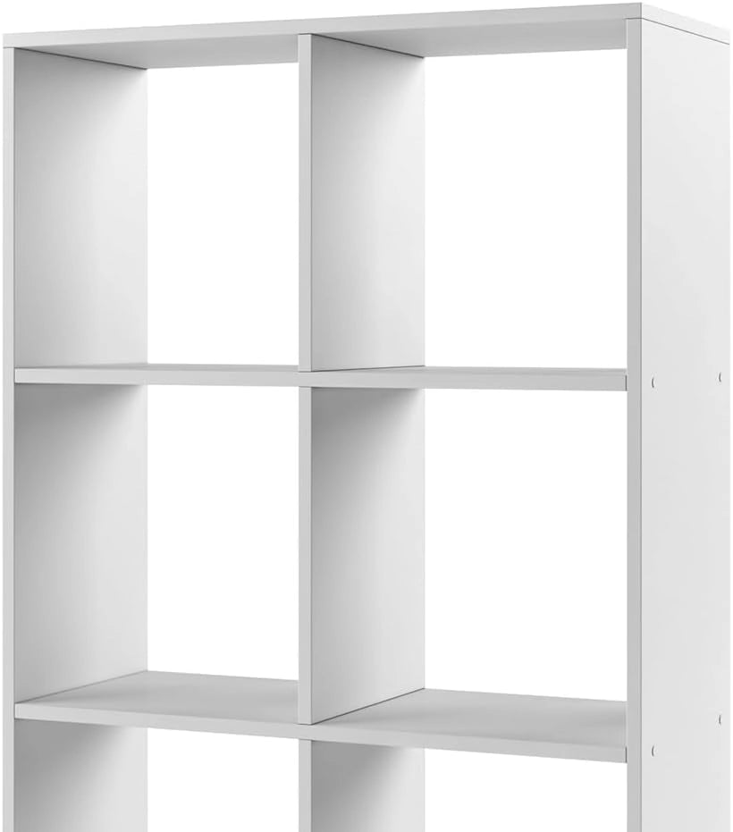 Divisorio per ambienti Scutum, Bianco, 143 x 72 cm, per l’utilizzo come divisorio o come libreria aperta