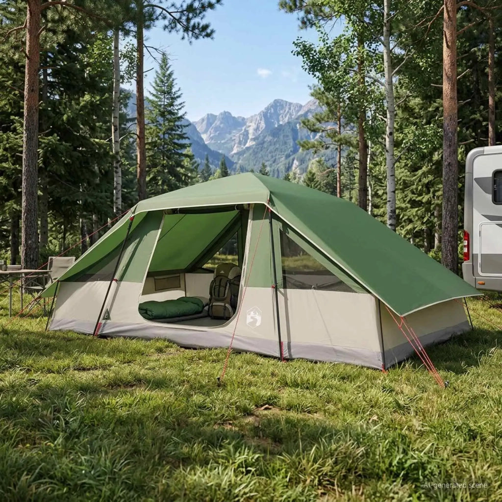 Tenda familiare con telo da pioggia resistente all'acqua Verde 42042198
