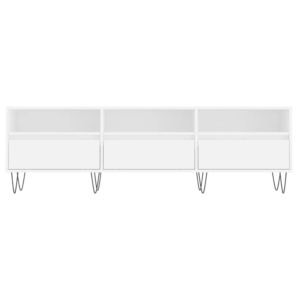 Mobile Porta TV Bianco 150x30x44,5 cm in Legno Multistrato 831276