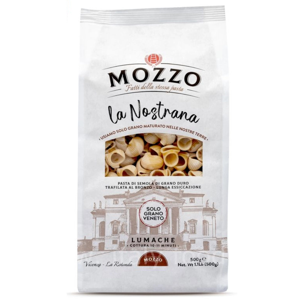 Mozzo la nostrana lumache pasta con grano veneto confezione 500 grammi