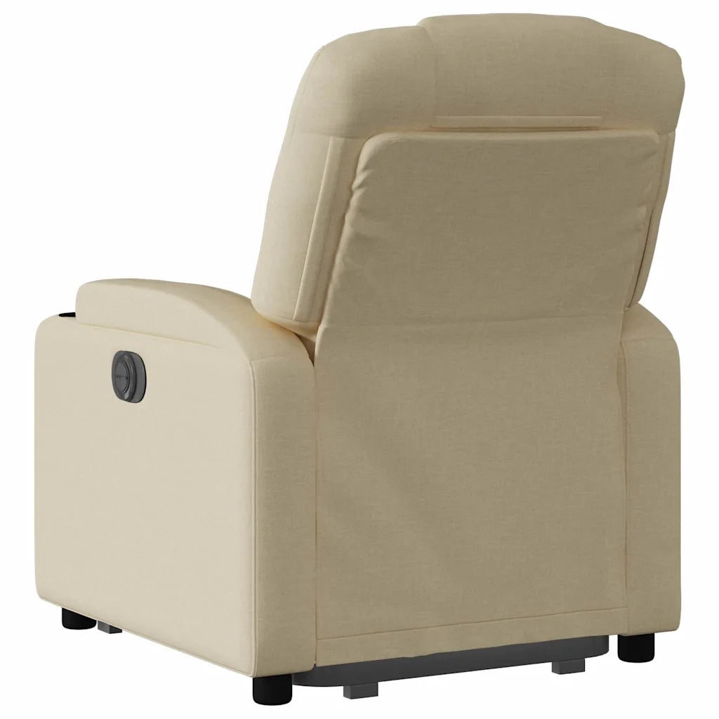 Poltrona Alzapersona Reclinabile Crema in Tessuto 3204377