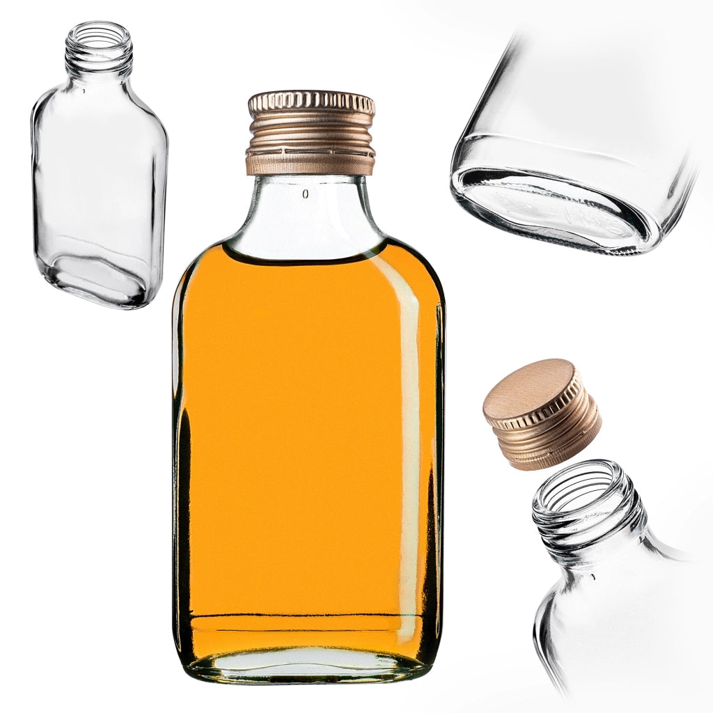 KADAX Flask Bottle 100ml Con Tappo Oro 50pz.
