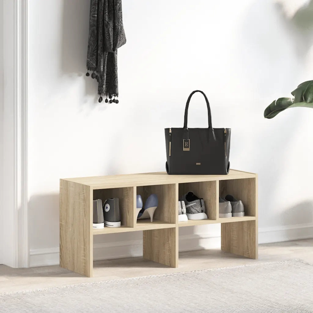 Scarpiera Impilabile-Scaffale per scarpe Rovere Sonoma 89,5x30x40 cm