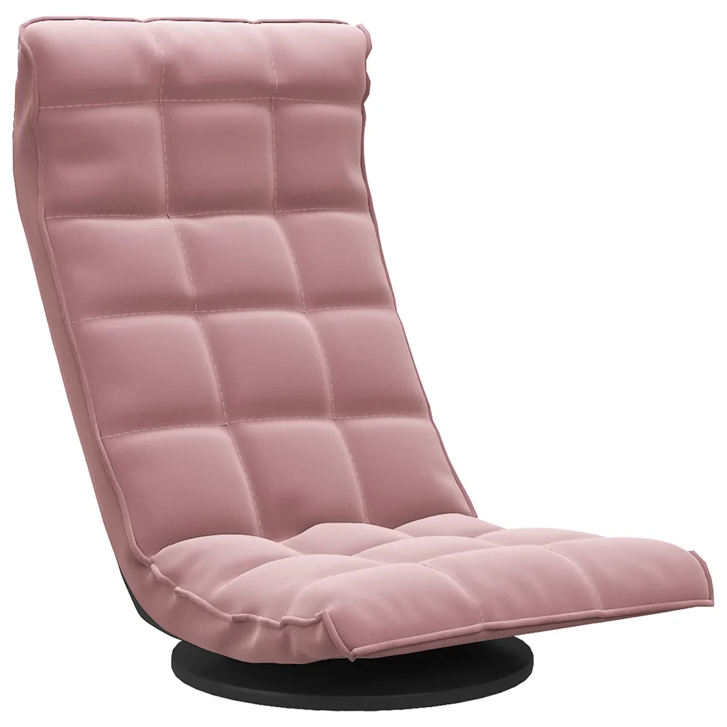 Sedia da Pavimento Girevole Rosa in Velluto CFW3607902