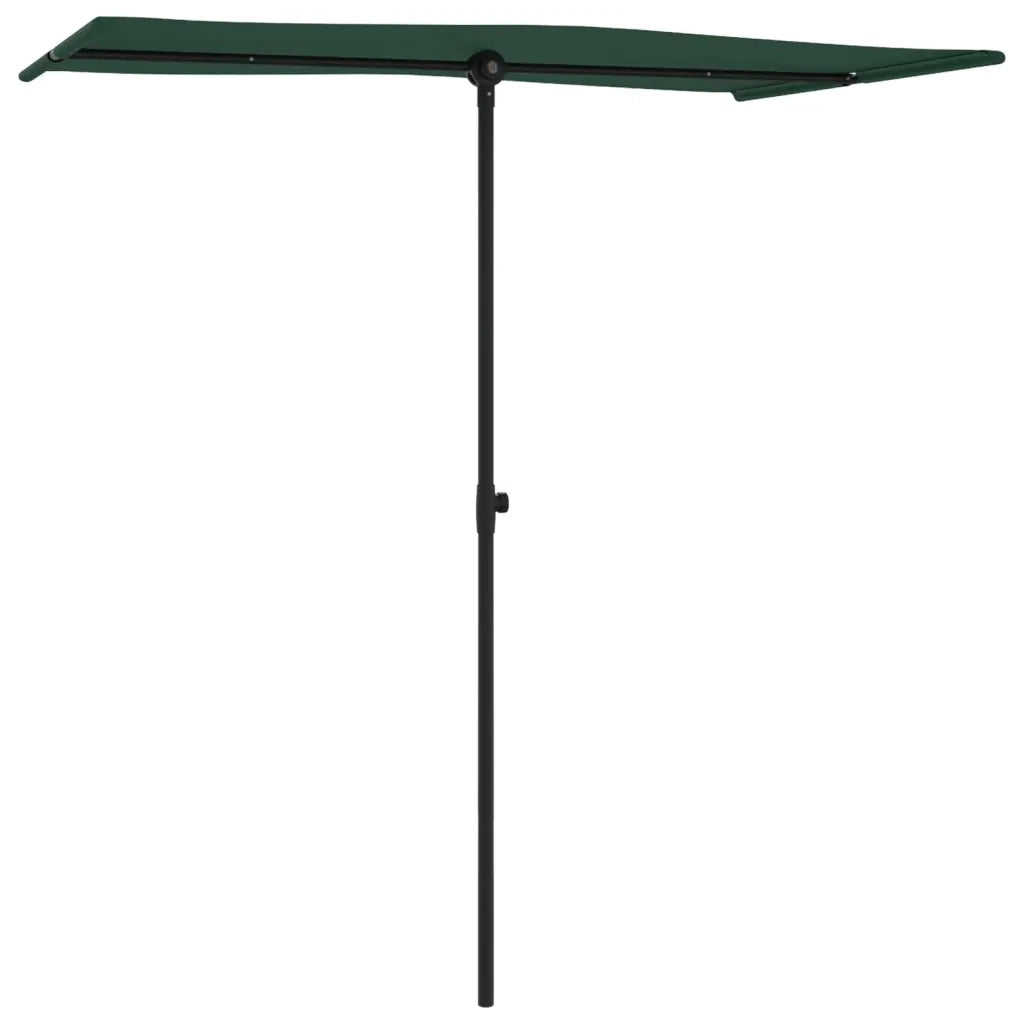 Ombrellone da Esterni-Ombrello da giardino con Palo in Alluminio 180x110cm Verde