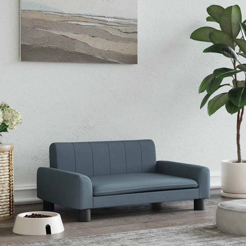 Lettino per Cani Grigio Scuro 70x45x30 cm in Tessuto 171859
