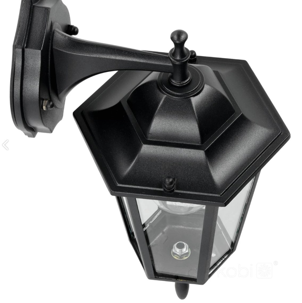 Applique esterno retrò nero E27 50W IP54 Kobi LO4102