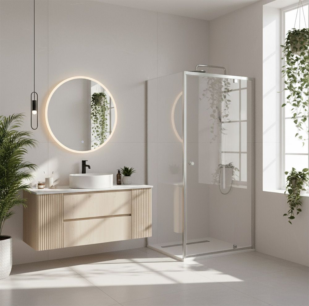 Cabina Doccia Rea Primo Swing 100x90 Chrome