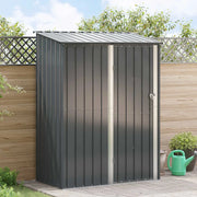 Casette da giardino Antracite 153,5 x 86 x 200 cm Metallo