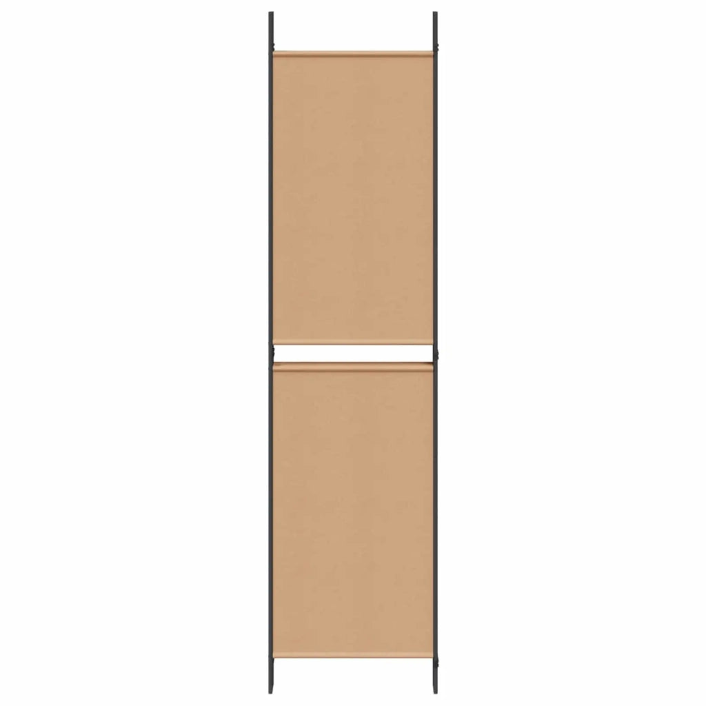 Pannello divisorio a 5 parti Beige 250 x 200 cm Tessuto