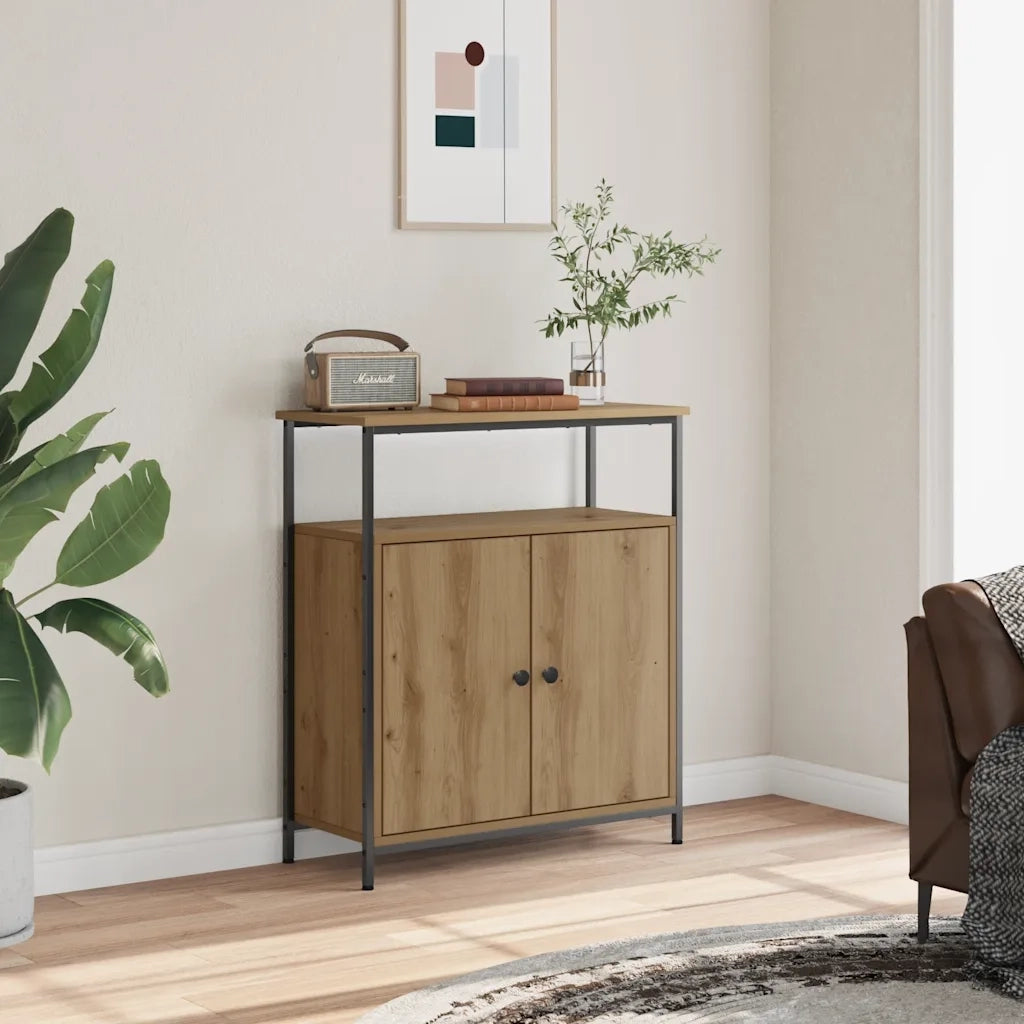 Credenza Rovere Artigianale 70x30x80 cm in Legno Multistrato 857473
