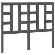 Testiera | Testata per Letto Grigia 126x4x100cm in Legno Massello di Pino