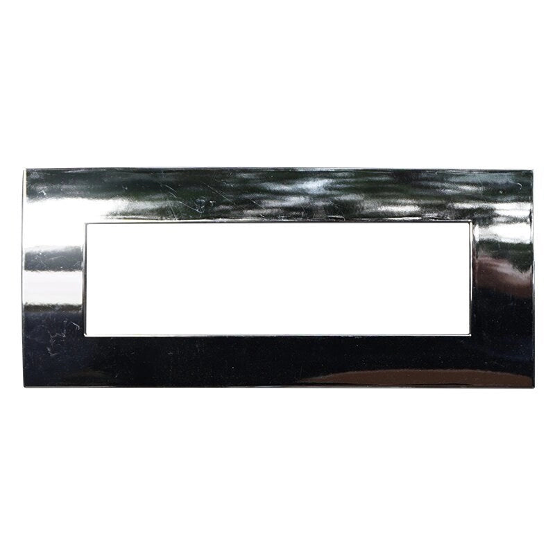 Placca Plastica Serie Venus 7P Colore Cromato Lucido Compatibile Con Vimar Arke