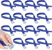 Cinture di sicurezza con rattrappante 5 metri - 15 pezzi - rattrappante regolabile - trasportatore di moto auto bicicletta Cinture di sicurezza con rattrappante