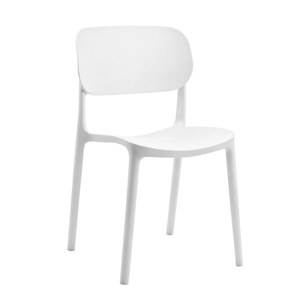 Set 4 Sedia in Polipropilene Loop Impilabili Bianco – Design Moderno e Leggero