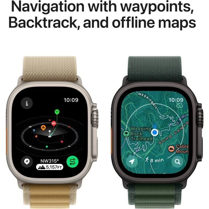 Apple Watch Ultra 2 GPS + Cellular - 49mm - Cassa in titanio nero - Cinturino nero oceano