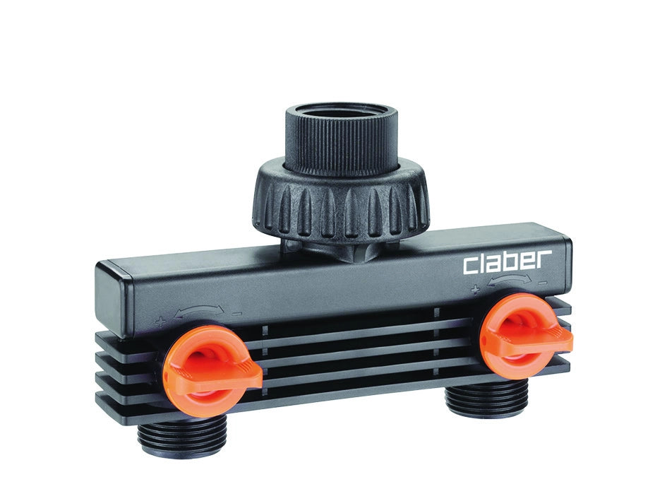 PRESA A 2 VIE M 3/4? CON RUBINETTI DI REGOLAZIONE  sfuso 8590    CLABER