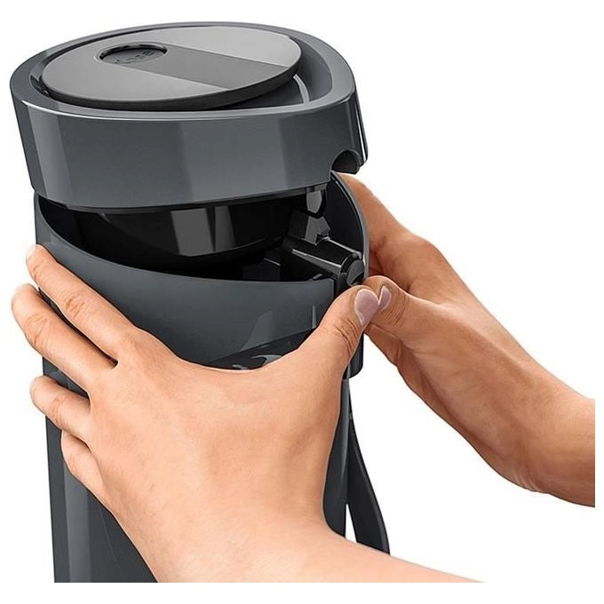 EMSA 515706 Ponza Caraffa Isotermica con Pompa 1,9 L Materiale Vetro Doppio Isolante Colore Antracite