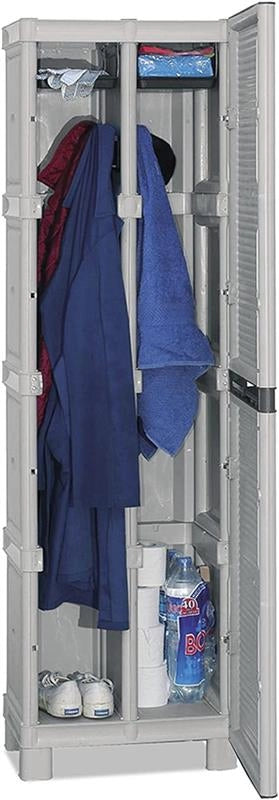 ARMADIO PORTASCOPE IN POLIPROPILENE 1 ANTA E 3 RIPIANI 50 X 39 X H172 CM
